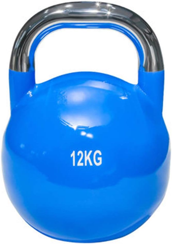 DPPAN Cast Iron Kettlebell, Kettle Bell Weights Exercise for Home Gym Set Workouts with Metal Handle & Plastic Coating, for Men & Women,Blue_12kg/26.45lb