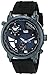 Stuhrling Original Men's 681.02 Renegade Swiss Quartz World Time Blue IP Rubber Strap Watch