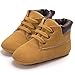 Voberry Toddler Baby Boy's Leather Sneaker Shoes Lace up Snow Boots Warm (6~12Month, Khaki)