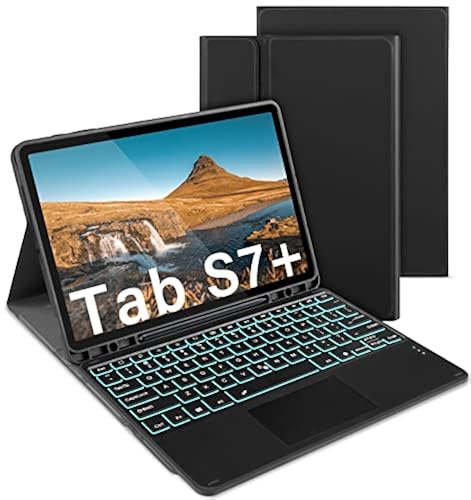 Backlit Keyboard Case with Touchpad Mouse Compatible with Samsung
