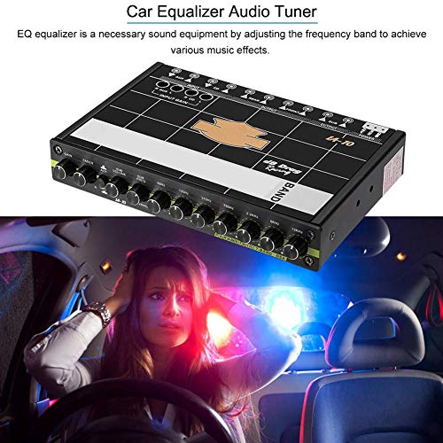 Cuque Advanced Professional Car Audio Modified Graphic Equalizer Fever Class EQ Car Equalizer Audio Stereo Tuner 7 Band of Sound Customization with 3.5mm Auxiliary Input