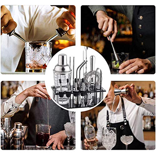 JBNJV Barkeeper-Kit mit stilvollem Ständer, 17-teiliges professionelles Cocktail-Shaker-Set, perfektes Bartending-Kit… – Bild 6