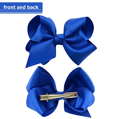 40pcs 4.5" Hair Bows Clips Grosgrain Ribbon Bows Hair Alligator Clips Hair Barrettes Hair Accessories for Baby Girls Toddler Infants Kids 20 Colors in Pairs