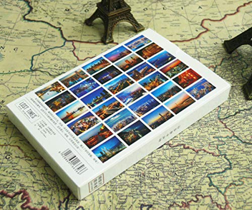HOSTEESSCHOICE Beautiful Postcard set of 30 Post card variety pack World travel sites,4 x 6 Inches, World Urban Night Scene