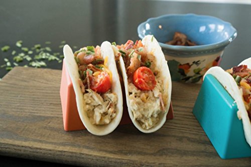 Taco Tender - Oven, Microwave, Dishwasher Safe Taco Holder (2, Orange)