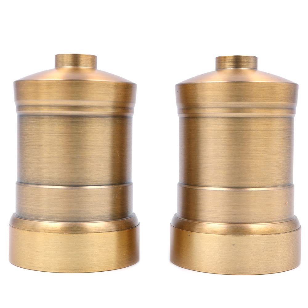 CENPEK 2Pcs Vintage Lamp Light Bulb Holder Pendant Light Ceiling Lighting Fitting, Bakelite Lamp Holder Vintage Light Bulbs Holder Light Holder E26/E27-Golden