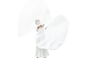 Wuchieal 55" 2set Worship flags,Worship Flags for Dance Church,banderas de danza cristiana,Dance Flags with Flex Rods White