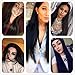 AISI HAIR Straight Long Black Wig Middle Part Synthetic Hair Natural Looking Full Wig Heat Resistant Fiber Wigs for Black Women