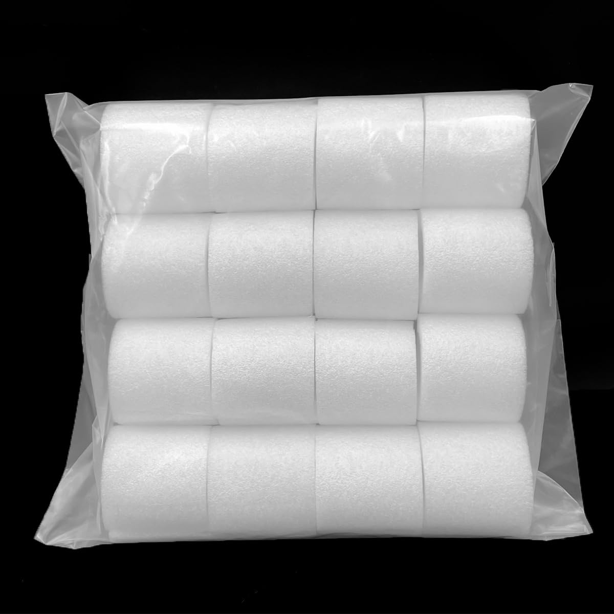 LICQIC Eyelet Curtain Spacers, 16 Pcs 4.8 cm Length Divider Foam Spacers, Perfect Pleats for Poles up to 35 mm Eyelet Curtains