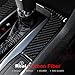 Thenice for 10th Gen Civic Real Carbon Fiber Gear Panel Trims Center Consoles Decoration Cover for 2016 2017 2018 2019 Honda Civic -Automatic Transmission
