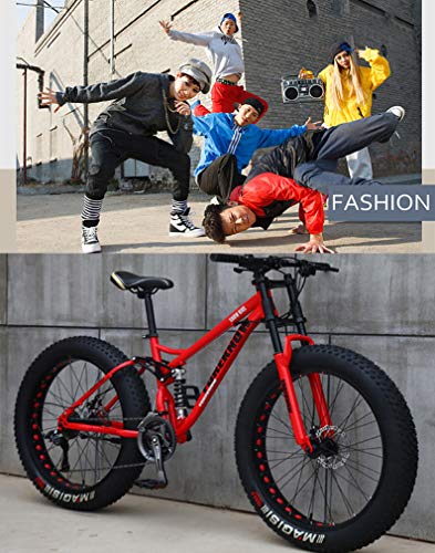 26 inch Mountainbike, 24-Speed Mountainbike voor Volwassenen, Carbon Stalen Frame, Full Suspension Schijfremmen Hardtail… - Image 7