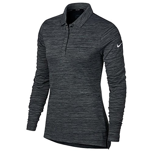 Nike Dry Top Long Sleeve Golf Polo 2017 Women Black/White X-Small