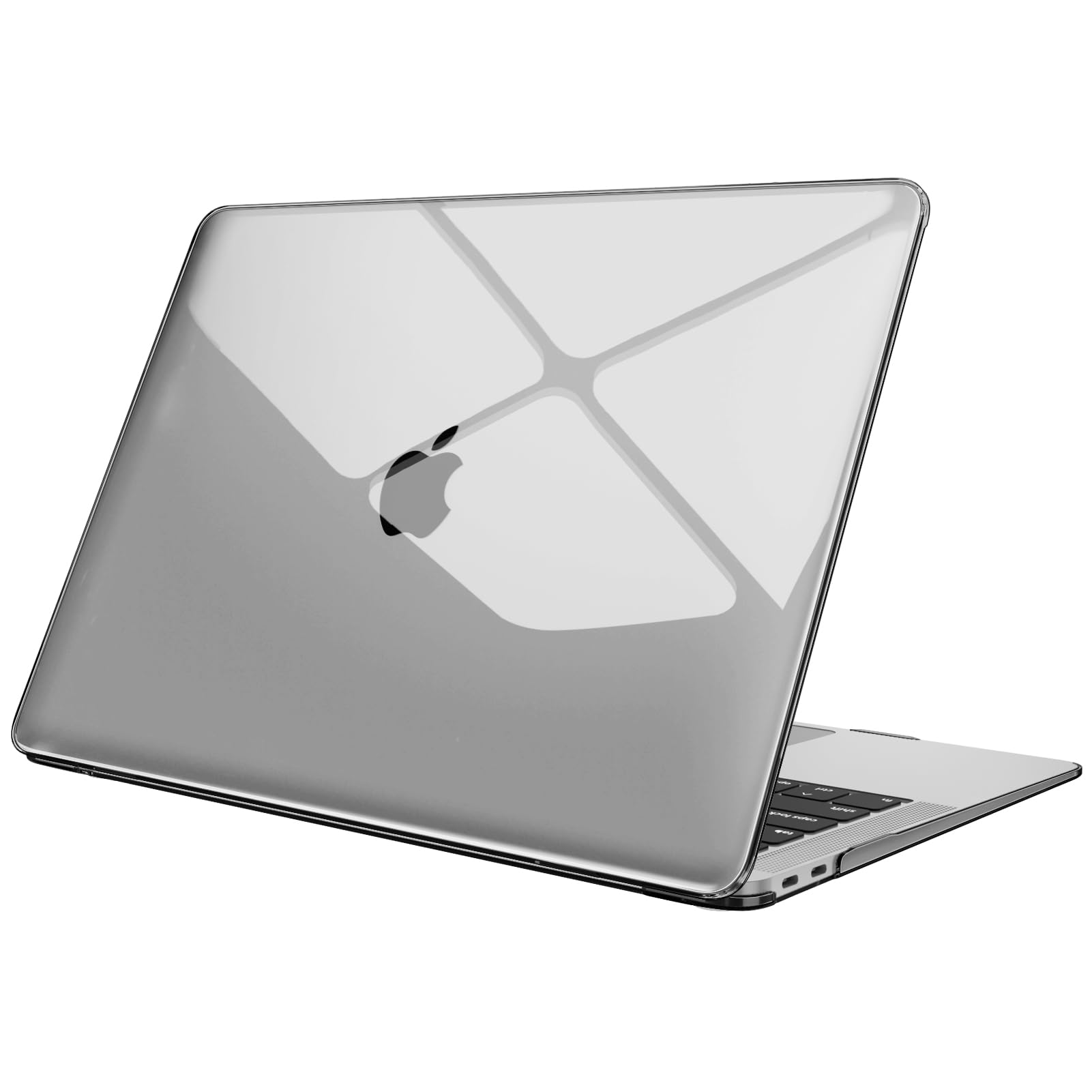 FINTIE Case Compatible with MacBook Air 13.3 inch (2020/2019/2018 Not for 2024) Model A2337(M1)/A2179/A1932, Protective Snap-On Hard Shell Cover Fit 13.3" Retina Display Touch ID, Crystal Gray