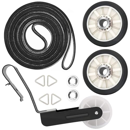 4392065 Dryer Repair Kit with 341241 Dryer Belt 691366 Idler Pulley 349241T Drum Roller Replacement for Whirlpool Kenmore Maytag Amana Dryer Parts, Replaces AP6010582 WP691366 AP3131942, wed4815ew1