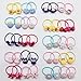 Baby Girls Hair Ties Bow Elastic 1 Inch Mini Ponytail Holders Toddler Pigtail Holder Hair Elastics Value Set 40 PCs