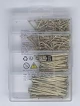 ZWFSDM 450 Pcs Brass Gold Nails and Pins Assortment 2in 1.5in 1in 0.75in view 8