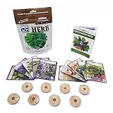 Culinary Herb Seeds Collection w/Coco Coir Pellets and Growing Guide - 10 Non-GMO Heirloom Varieties: Basil, Thyme, Rosemary, Oregano, Parsley, Lavender, Sage, Cilantro, Chives, and Dill