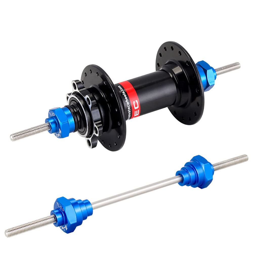 XBERSTAR Bicycle Wheel Truing Stand Thru Axle Adapter 12/15/20mm freehub tool (BLUE)