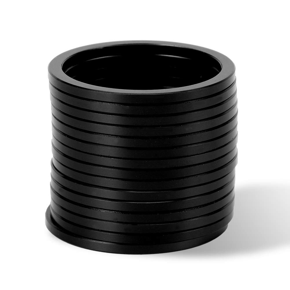 VGEBY Bike Spacer, Ultra-Light Aluminum Alloy Bicycle Washer Spacer for 8-Speed 7-Speed Cassette Road Bike Bottom Bracket Gasket (Black) - Bicycle and Spare Parts Ride