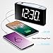 Extra Loud Alarm Clock with Bed Shaker for Heavy Sleepers, Deaf, Hearing Impaired, 7-Color Night Light, Large Digital Display, Full Range Dimmer, 12/24 H, Dual USB Charge Port for Kids Bedroom Pillow