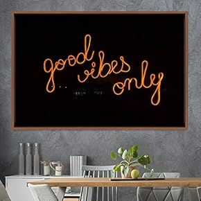 signwin Framed Canvas Wall Art Illuminated Words 3D...