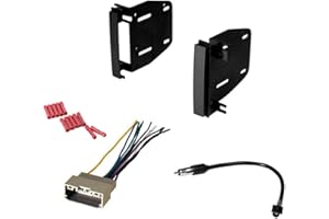 CACHÉ KIT868 Bundle with Car Stereo Installation Kit for Jeep Wrangler 2007 – 2014 in Dash Mounting Kit, Harness, Antenna Adapter for Double Din Radio Receivers (4 Item)