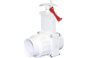 Valterra 6114X PVC Gate Valve, White, 1-1/2" Slip x Union w/Gate Keeper