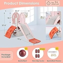 BIERUM 4 in 1 Toddler Slide, Slide for Toddlers Age