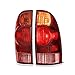 VIPMOTOZ Red Lens OE-Style Tail Light Lamp Assembly For 2005-2015 Toyota Tacoma Pickup Truck, Driver & Passenger Side