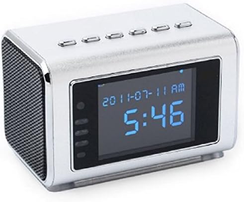 Top Secret Hidden Spy Camera with Motion Dectection Mini Clock Radio (SILVER)