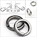 JSHANMEI Stainless Steel Split Rings Fishing Tackle Ring Chain Connector High Strength Split Ring