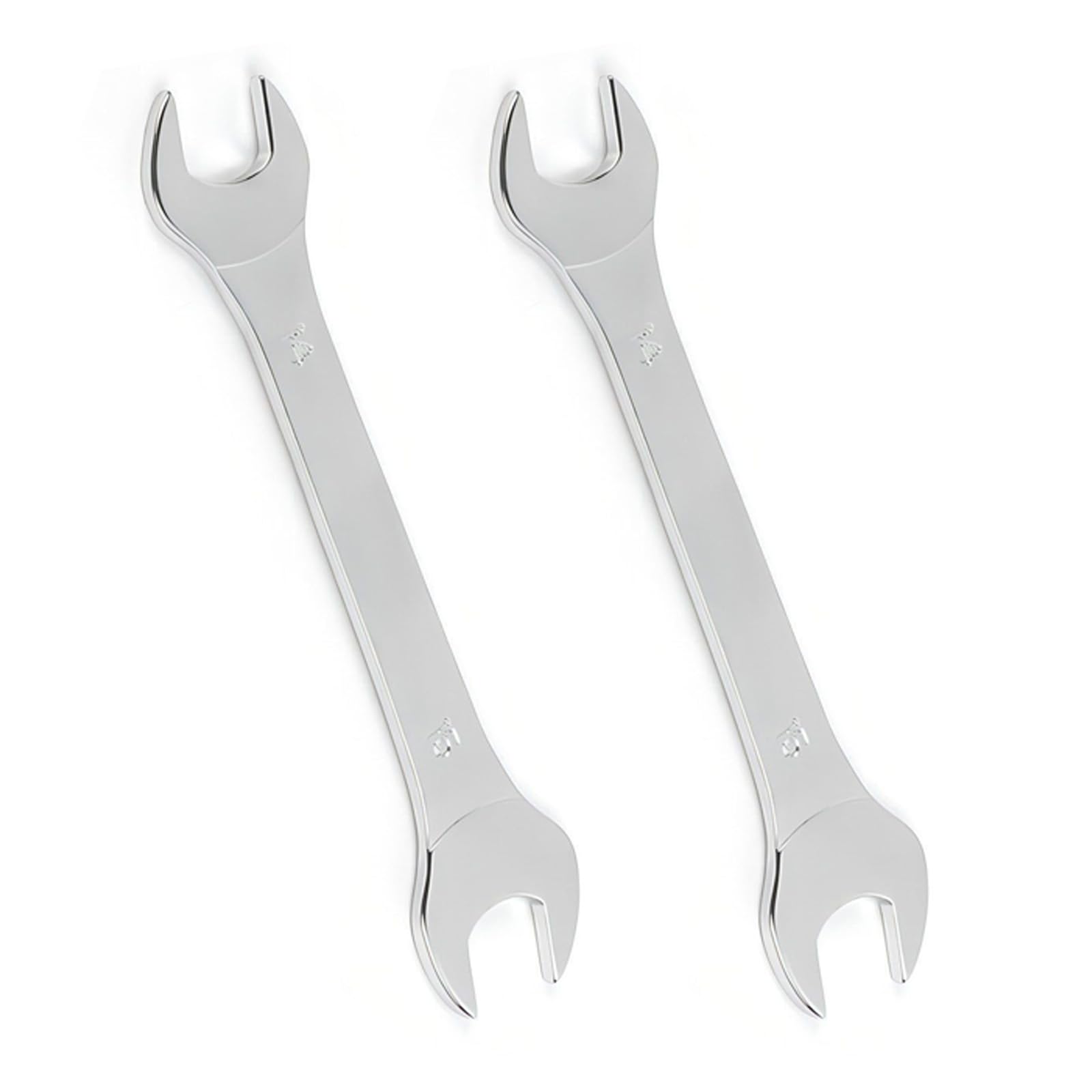 Vokenforu 2 Pcs Open End Spanner, 14mm x 15mm Super Thin Carbon Steel Double Open Ended Wrench, Metric Repairing Tool for Bicycle