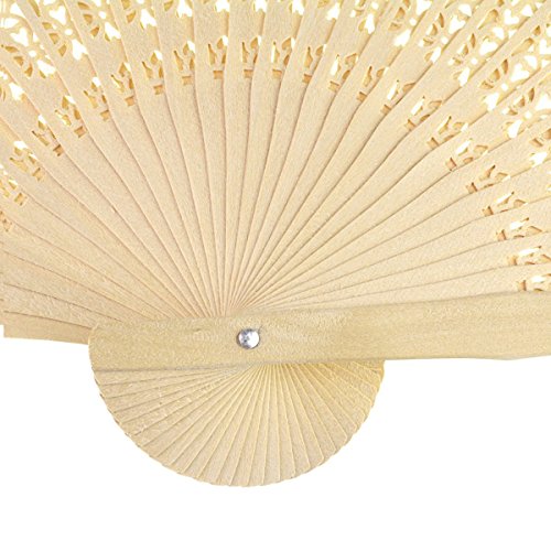 Aeroway Sandalwood Fan (Set of 48 pcs) - Baby Shower Gifts & Wedding - Thumbnail 2