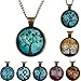 Doinshop New Useful Cute Nice Life Tree Pendant Necklace Art Tree Glass Cabochon Bronze Necklace