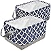 Sorbus Storage Basket Bin Set, Collapsible Rectangular Fabric Storage Organizer Basket with Drawstring Closure & Carry Handles for Laundry, Toys, Clothes, and more, 2-Pack (Blue Pattern)