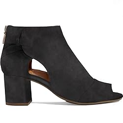 MOOMMO Women Open Toe Booties Sandals Heel Black