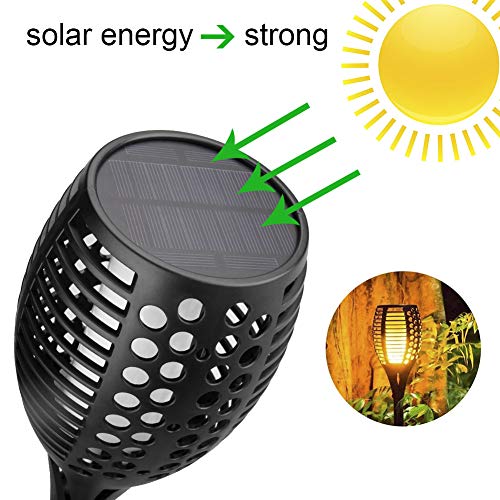 image for CYLAPEX Solar Lights Outdoor 4 Pack, Waterproof Solar Torch Light with