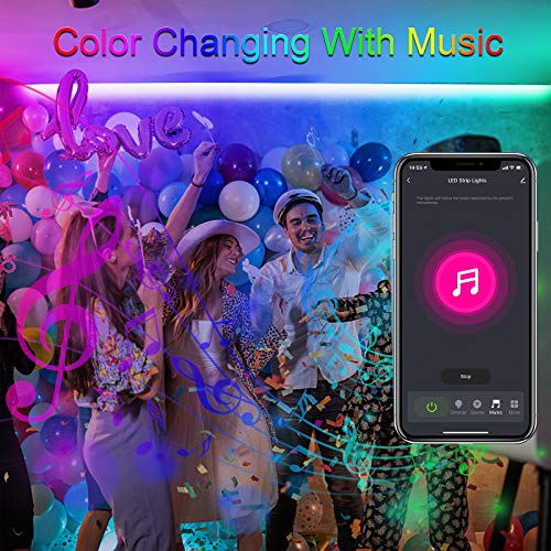 65.6ft WiFi LED Strip Lights,VOLIVO Smart LED Light Strip Compatible with Alexa and Google Home