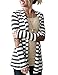 Myobe Women's Shawl Collar Thick Striped Open Front Cardigan Sweaters Coat Outwear