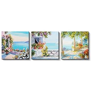 3 Piece Canvas Wall Art for Living Room Bedroom Home Artwork Paintings Cartoon Ready to Hang - 12"x12"x3 Panels