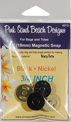 Pink Sand Beach Magnetic Purse Snap Black Nickel 3/4
