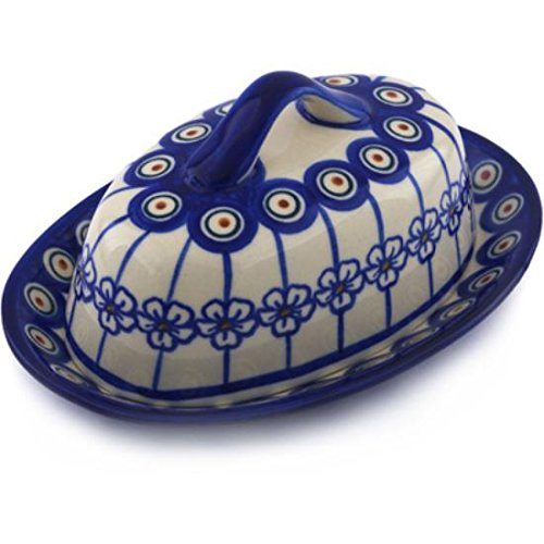 Click Here to See More Images Ceramika Bona H0720H Polish Pottery Ceramic Butter Dish Hand Painted, 8-Inch