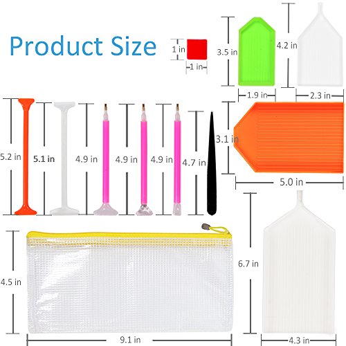 Diamond Painting Tools 36 Pieces 5D Diamond Painting Accessories Cross Stitch Tool Kits by INFELING