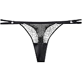 FEELITS 22 Momme 100% Mulberry Silk Thongs for Women, Side Adjustable & Cut-Out Front, Sexy G-String T-back Panties