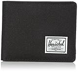 Herschel Supply Co. Men's Hank + Coin RFID Blocking Wallet, Black/Black Synthetic Leather