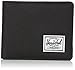 Herschel Supply Co. Men's Hank + Coin RFID Blocking Wallet, Black/Black Synthetic Leather