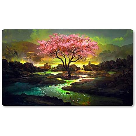Pink-Tree - Brettspiel MTG Spielmatte Tischmatte Spielmatte Spielmatte Größe 60x35cm Locking Edge Mousepad Spielmatte für Yug