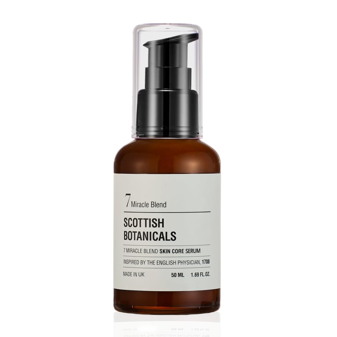 SCOTTISH BOTANICALS -7 Miracle Blend Skin Core Serum, Hydrating, Restore Skin’s Vitality, Radiance Boosting Face Serum with Natural Ingredients, For all Skin, Vegan, 50ml, by DIANA DRUMMOND