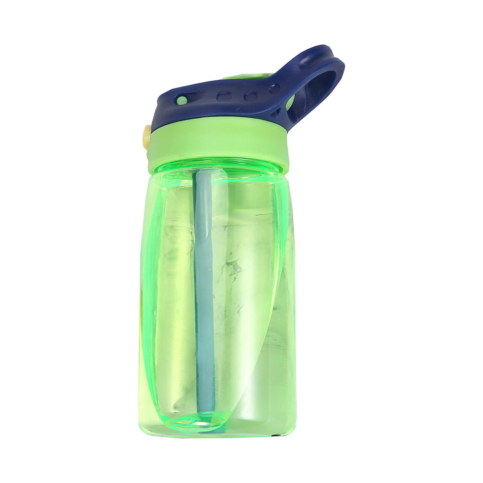 Kids Water Bottle 480ml with Straw, BPA Free, Leak-Proof, Water Drinking Bottle for Boys & Girls, Reusable Water Bottle for School Nursery Sports Picnic (Green)