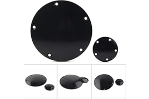 GZYF Motorcycle CNC 5 Holes Derby Cover & Point Cover for Harley Dyna 1999-2017, Softail 1999-UP, Touring FLHT FLHR FLHX FLTR FLHTCUTG 1999-2015, Black